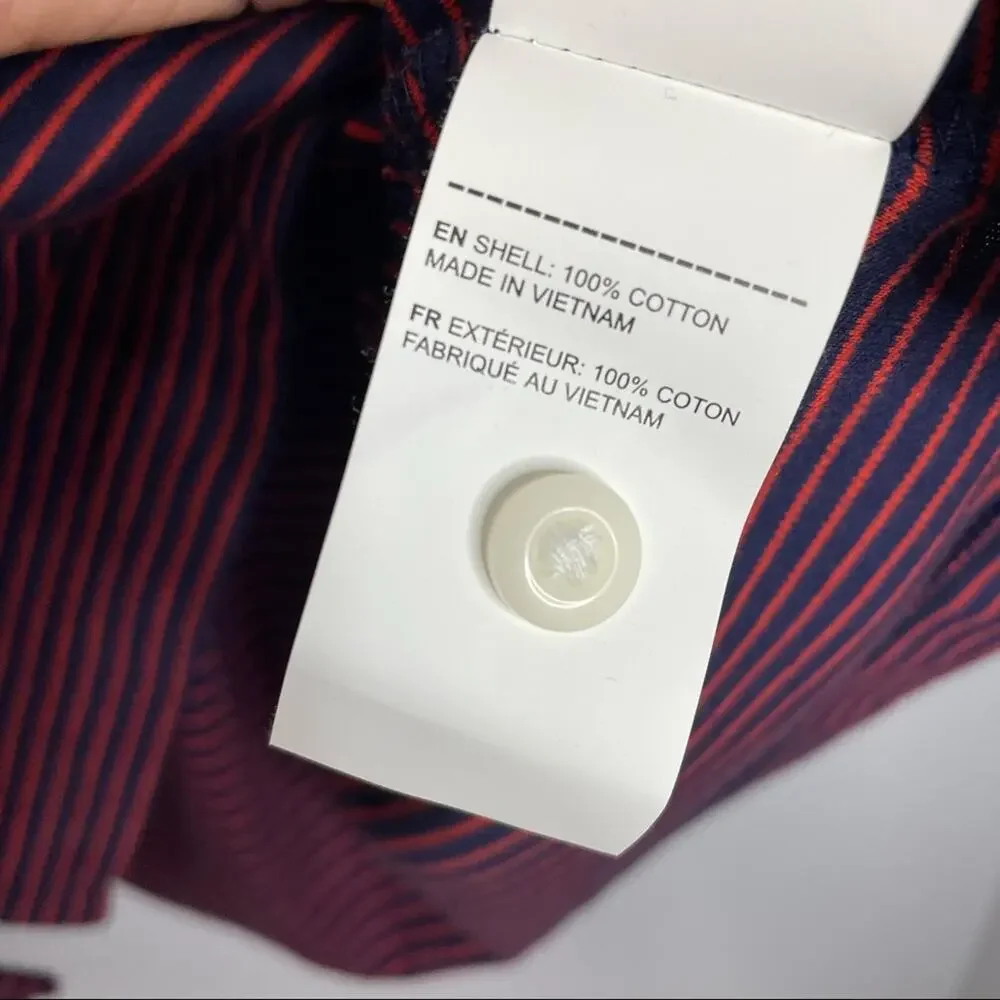 UNTUCKit Axios Burgundy Striped Polo Shirt Short Sleeve Medium Casual - Picture 8 of 8